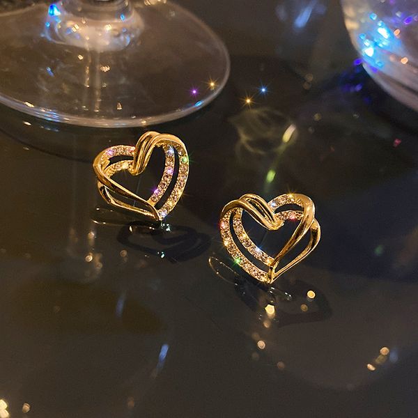 925 silver needle double-layer hollow diamond love earrings fashion simple temperament earrings fashion personality net red earrings
925 silver needle double-layer hollow diamond love earrings fashion simple temperament earrings fashion personality net red earrings