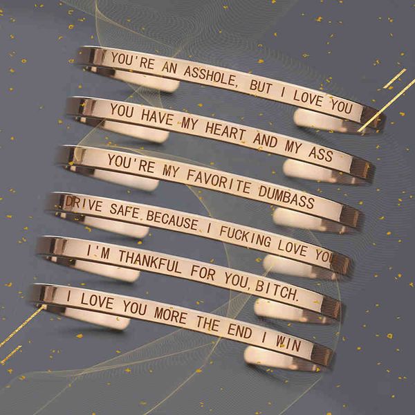 2021 new charm bracelets rose gold statement for women jewelry lettering barcelet "i love you thousand times" couple friend friend, Golden;silver
2021 new charm bracelets rose gold statement for women jewelry lettering barcelet "i love you thousand times" couple friend friend, Golden;silver
