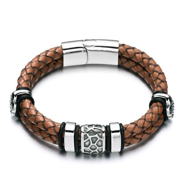 charm bracelets reamor 316l stainless steel irregularly cracked bead bracelet genuine braided leather male & bangles men's jewelry, Golden;silver
charm bracelets reamor 316l stainless steel irregularly cracked bead bracelet genuine braided leather male & bangles men's jewelry, Golden;silver