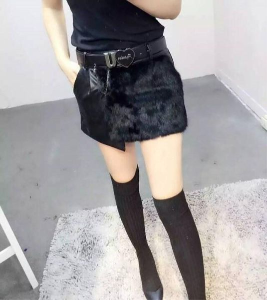 women's shorts 2021 european station pu leather stitching fur skirt package hip winter large size boots, White;black
women's shorts 2021 european station pu leather stitching fur skirt package hip winter large size boots, White;black