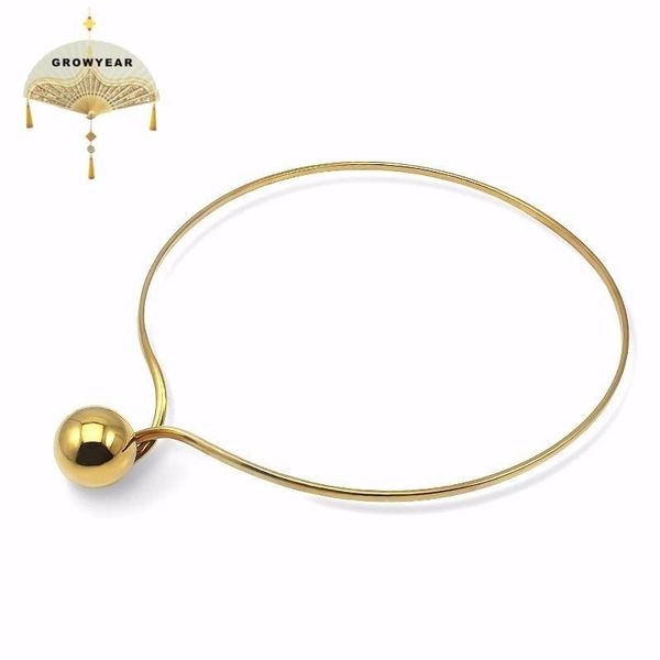 stainless steel metal chokers necklace gold silver woman jewelry golden ball opening simple fashion necklaces, Golden;silver
stainless steel metal chokers necklace gold silver woman jewelry golden ball opening simple fashion necklaces, Golden;silver