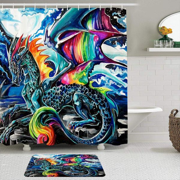 shower curtain sets with non-slip rugs,animal dragon colorful wings of ice dragon mythical animal dragon,waterproof bath
shower curtain sets with non-slip rugs,animal dragon colorful wings of ice dragon mythical animal dragon,waterproof bath