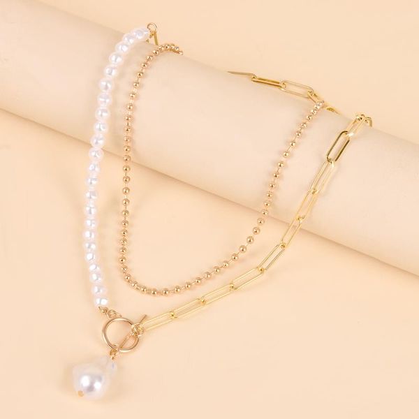 chains foreign trade cross-border temperament long irregular pearl pendant necklace female creative trend asymmetric accessories, Silver
chains foreign trade cross-border temperament long irregular pearl pendant necklace female creative trend asymmetric accessories, Silver