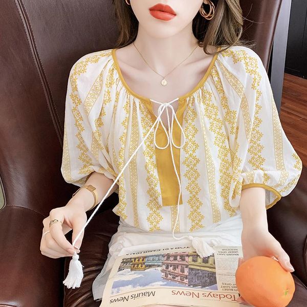 women's blouses & shirts blouse chiffon casual girls shirt print fashion short sleeve loose plus size summer office lady blusas houthio, White
women's blouses & shirts blouse chiffon casual girls shirt print fashion short sleeve loose plus size summer office lady blusas houthio, White
