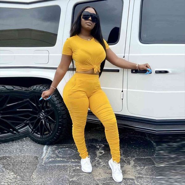 2 piece matching sets womens pants short sleeve bandage t shirt stacked leggings tracksuit women fashion clothes streetwear, White
2 piece matching sets womens pants short sleeve bandage t shirt stacked leggings tracksuit women fashion clothes streetwear, White