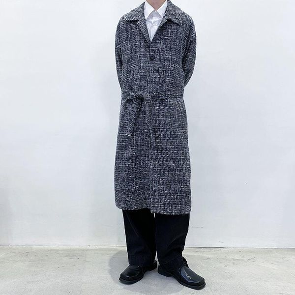men's trench coats wear 2021 autumn fashion single breasted belt woolen cloth clothes male long coat loose overcoat trend casual windbr, Tan;black
men's trench coats wear 2021 autumn fashion single breasted belt woolen cloth clothes male long coat loose overcoat trend casual windbr, Tan;black