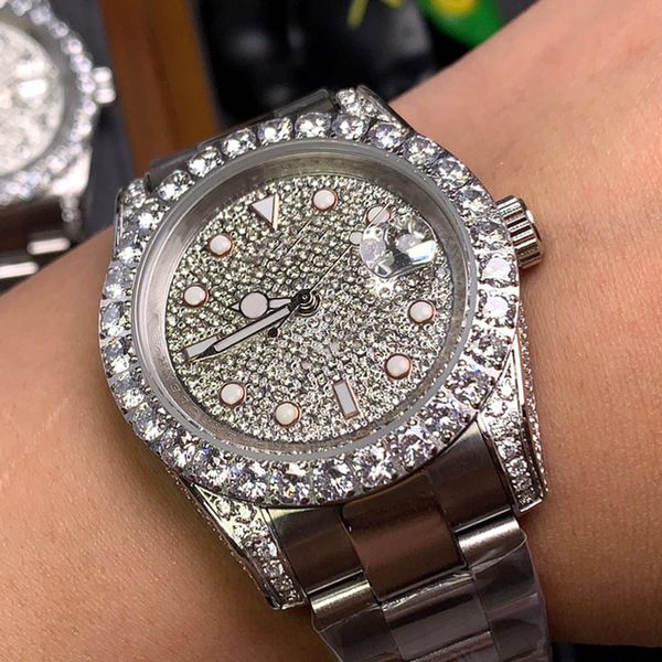 automatic mechanical watch 40mm montre mens de luxe fashion waterproof bezel diamond stainless steel case boutique boyfriend gifts, Slivery;golden
automatic mechanical watch 40mm montre mens de luxe fashion waterproof bezel diamond stainless steel case boutique boyfriend gifts, Slivery;golden