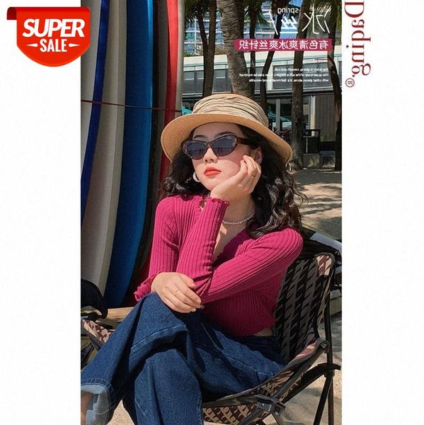 korean retro ice silk v-neck sweater women's slim thin short lazy cardigan with wood ears #kc8k, White
korean retro ice silk v-neck sweater women's slim thin short lazy cardigan with wood ears #kc8k, White