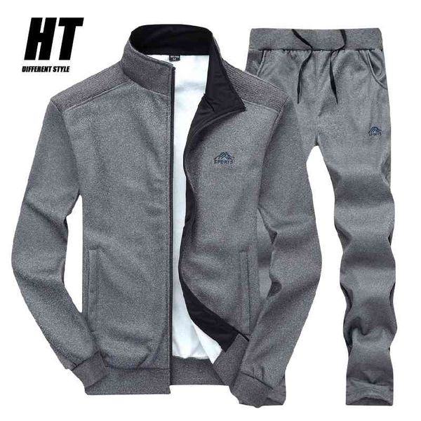 mens tracksuits polyester sweatshirt set gray jacket+sweatpants casual zipper stand collar jogging fitness sports suit 4xl 210603
mens tracksuits polyester sweatshirt set gray jacket+sweatpants casual zipper stand collar jogging fitness sports suit 4xl 210603