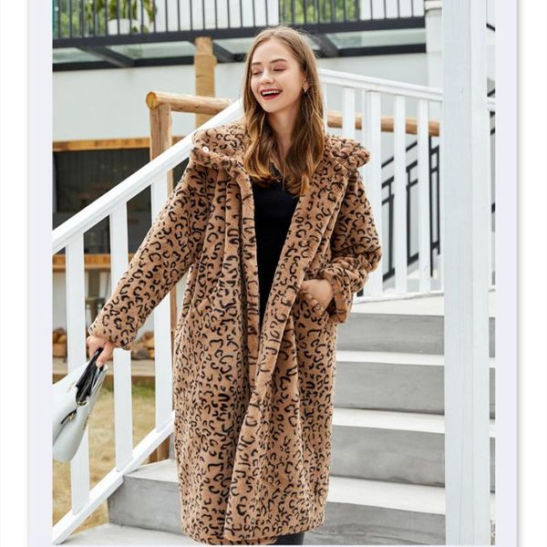 women's fur & faux female coat winter women slim x-long leopard jacket ladies thick warm hooded casual covered button xk2-100, Black
women's fur & faux female coat winter women slim x-long leopard jacket ladies thick warm hooded casual covered button xk2-100, Black
