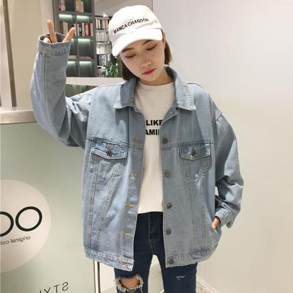 women's jackets spring autumn fashion 2021 women bf basic denim jacket long sleeve plus size female jens coat casual vintage outwear yz, Black;brown
women's jackets spring autumn fashion 2021 women bf basic denim jacket long sleeve plus size female jens coat casual vintage outwear yz, Black;brown