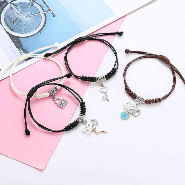 chinese-style products korean version fashion popular lovers' tanabata bracelet female worker weaves 520 key with lock student's f
chinese-style products korean version fashion popular lovers' tanabata bracelet female worker weaves 520 key with lock student's f