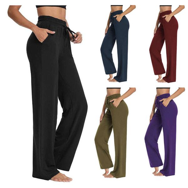 solid elastic waist drawstring pocket yoga pants leisure fitness wide leg pants, Black;white
solid elastic waist drawstring pocket yoga pants leisure fitness wide leg pants, Black;white