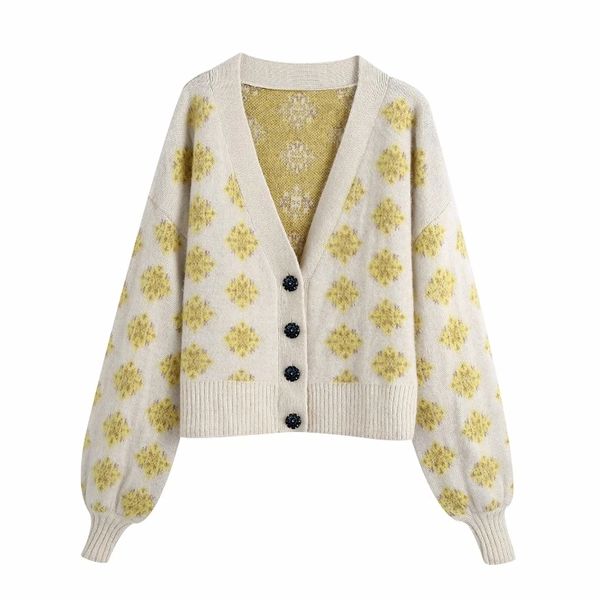 women v neck single breasted geometry jacquard knitting sweater female long sleeve pullover casual lady loose sw1001 210430, White;black
women v neck single breasted geometry jacquard knitting sweater female long sleeve pullover casual lady loose sw1001 210430, White;black