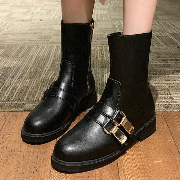 boots nice soft ankle rain women autumn mature metal zipper shoes woman med heels classic female 2 buckles vogue boot, Black
boots nice soft ankle rain women autumn mature metal zipper shoes woman med heels classic female 2 buckles vogue boot, Black