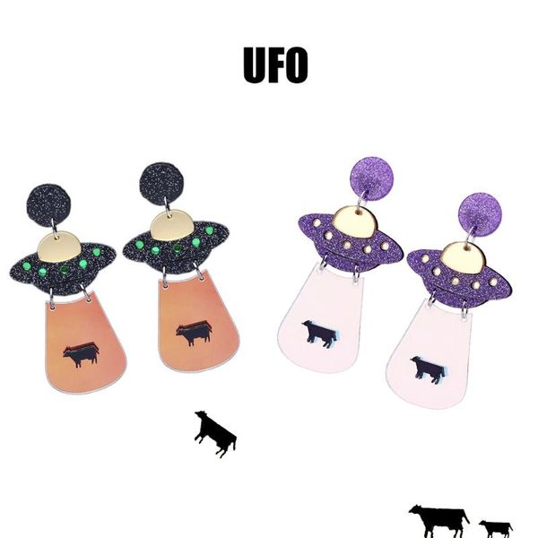 stud exaggerated alien cattle earrings for women acrylic funny ufo personality jewelry night club party, Golden;silver
stud exaggerated alien cattle earrings for women acrylic funny ufo personality jewelry night club party, Golden;silver