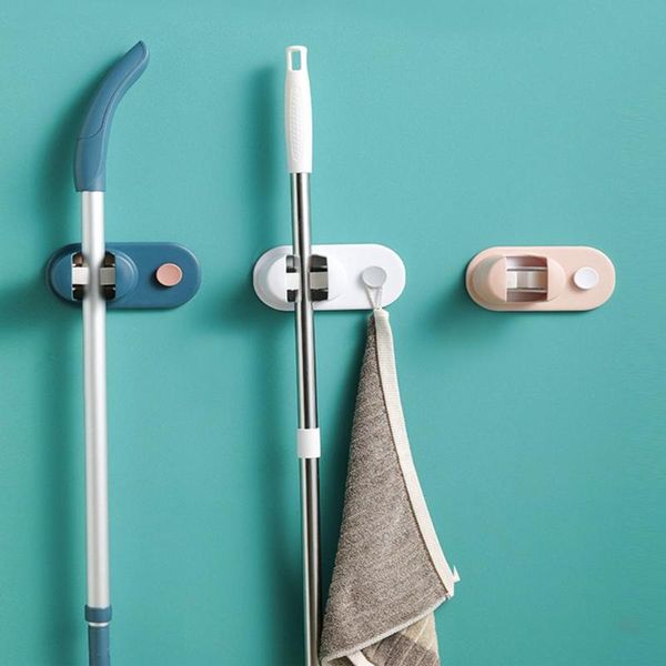 hooks & rails wall mounted punch adhesive mop broom holder household bathroom organizer
hooks & rails wall mounted punch adhesive mop broom holder household bathroom organizer