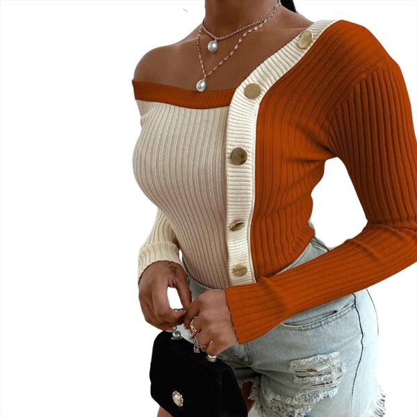 women fashion elegant knitted womens sweater long sleeve cold shoulder casual slim buttons femme ladies solid clother, White;black
women fashion elegant knitted womens sweater long sleeve cold shoulder casual slim buttons femme ladies solid clother, White;black