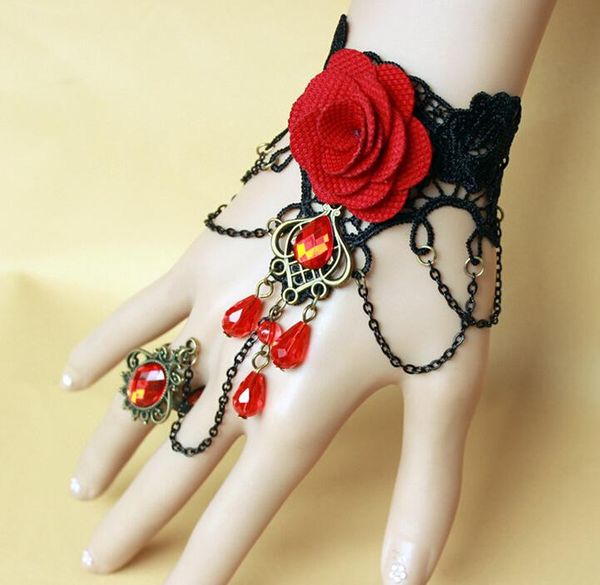 link, chain handmade vintage black lace bracelet for women accessories gothic wrist jewelry lady party bangle 3b001
link, chain handmade vintage black lace bracelet for women accessories gothic wrist jewelry lady party bangle 3b001