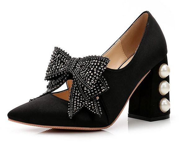 glitter rhinestone bow tie pumps fashion block heel rivets pearl banquet shoes women pointed toe crystal high heels 2021 dress, Black
glitter rhinestone bow tie pumps fashion block heel rivets pearl banquet shoes women pointed toe crystal high heels 2021 dress, Black