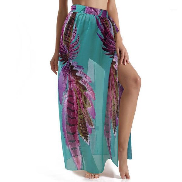 chiffon cover up skirt swimwear women fashion print elegant bikini swimsuit summer split beach wear long women's, White;black
chiffon cover up skirt swimwear women fashion print elegant bikini swimsuit summer split beach wear long women's, White;black