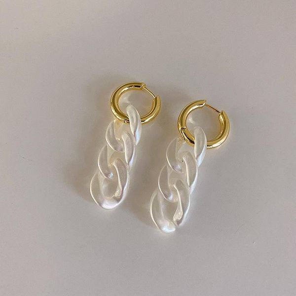 dangle & chandelier trendy white acrylic chain drop earring for women girl metal geometric long tassel pendant earrings party jewelry, Silver
dangle & chandelier trendy white acrylic chain drop earring for women girl metal geometric long tassel pendant earrings party jewelry, Silver