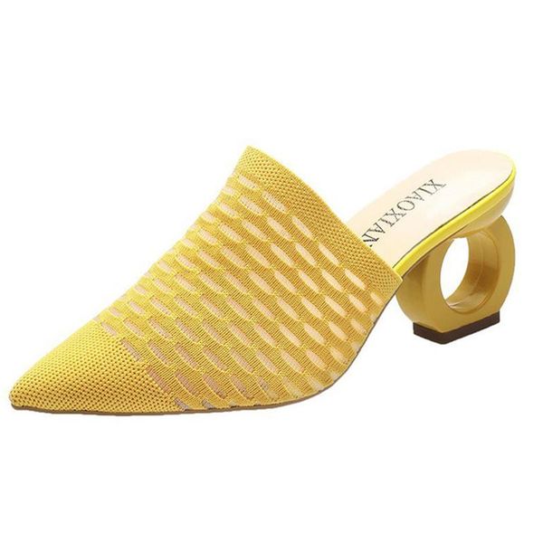 fretwork heels pointed toe slippers women shoes stretch fabric air mesh mules flip flop slip on slides plus size 43, Black
fretwork heels pointed toe slippers women shoes stretch fabric air mesh mules flip flop slip on slides plus size 43, Black