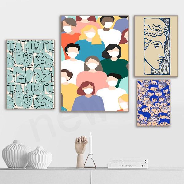 paintings nordic modern wall art canvas painting abstract line facial posters and prints living room home decoration mural
paintings nordic modern wall art canvas painting abstract line facial posters and prints living room home decoration mural