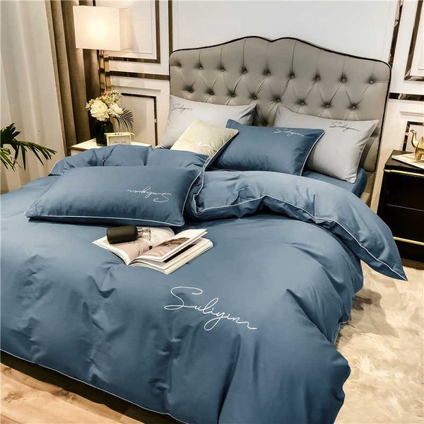 pure four piece winter simple pure color embroidery naked sleeping all cotton set el & b bedding
pure four piece winter simple pure color embroidery naked sleeping all cotton set el & b bedding