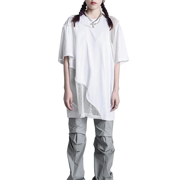 chic irregular mesh pleated patchwork woman tshirts o neck half sleeve loose tee 2021 summer fashion tide casual t shirt women's t-shir, White
chic irregular mesh pleated patchwork woman tshirts o neck half sleeve loose tee 2021 summer fashion tide casual t shirt women's t-shir, White