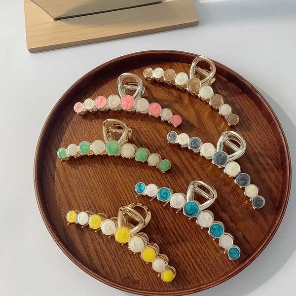 south korea's new metal grip quicksand glaze hair grab the back of the head shark clip hairpin, Slivery;white
south korea's new metal grip quicksand glaze hair grab the back of the head shark clip hairpin, Slivery;white