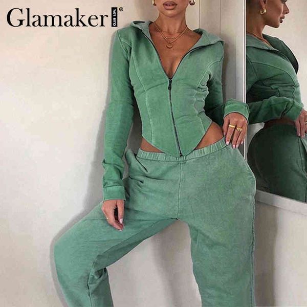 glamaker green sweatshirt hoodies fashion women 2 piece suits high waist sport long playsuit winter autumn casual jumpsuit 210412, White
glamaker green sweatshirt hoodies fashion women 2 piece suits high waist sport long playsuit winter autumn casual jumpsuit 210412, White