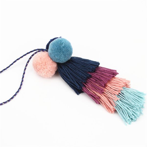 1pc boho style colorful keychains pompom keyring with rainbow taseel new jewelry for women dropshipping, Silver
1pc boho style colorful keychains pompom keyring with rainbow taseel new jewelry for women dropshipping, Silver