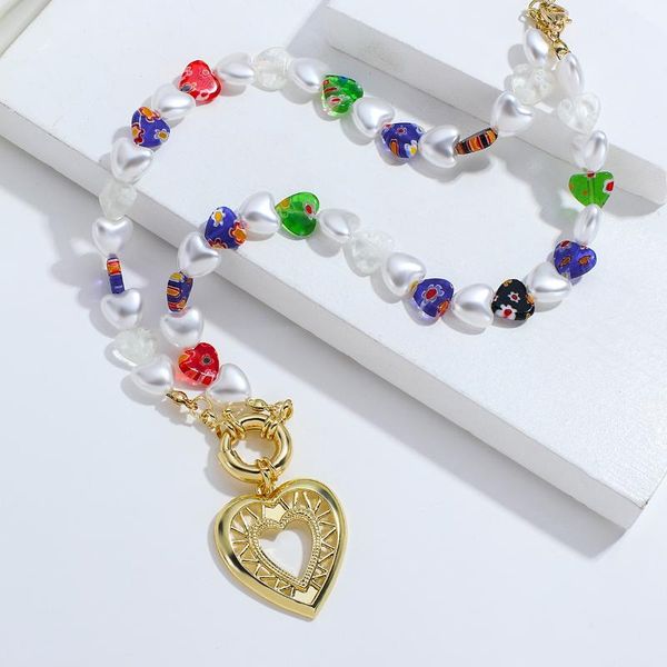chains aensoa bohemia handmade acrylic pearl hearts beads long necklace personality hollow metal heart pendant women's fashion, Silver
chains aensoa bohemia handmade acrylic pearl hearts beads long necklace personality hollow metal heart pendant women's fashion, Silver