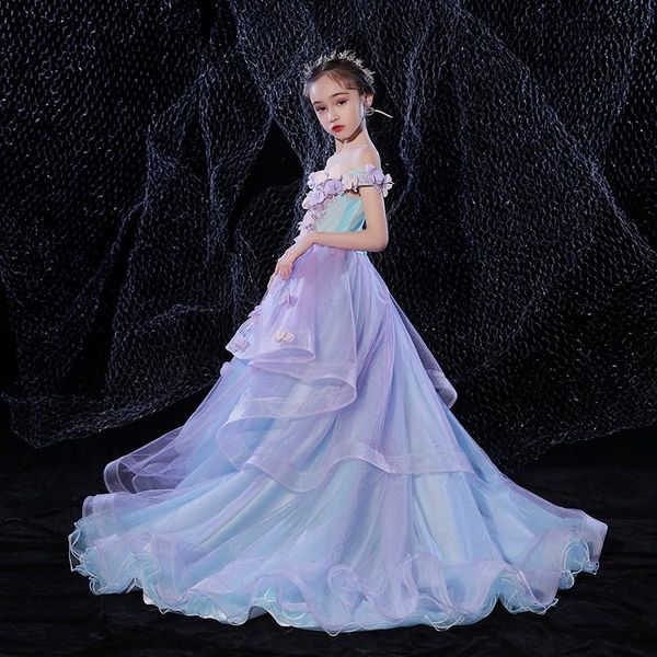 long trailing appliques tulle flower girl dresses kids pageant evening ball gown party princess wedding first communion girl's, Red;yellow
long trailing appliques tulle flower girl dresses kids pageant evening ball gown party princess wedding first communion girl's, Red;yellow