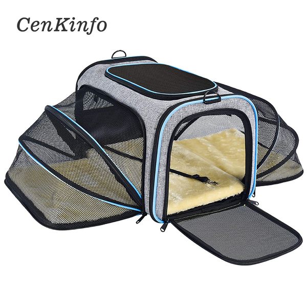 CenKinfo Carrier For Cat Pet Airine Approved Expandabe Fodabe Soft Dog Carrier 5 Open Doors Refective Tapes Cat Trave Bag
CenKinfo Carrier For Cat Pet Airine Approved Expandabe Fodabe Soft Dog Carrier 5 Open Doors Refective Tapes Cat Trave Bag