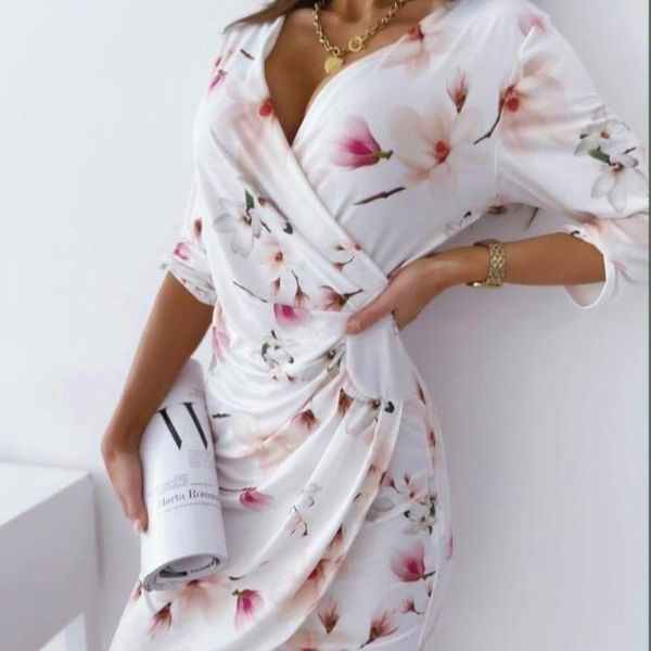 casual dresses women v neck 2021 autumn loose ruffle dress lady elegant elastic waist party floral print 3/4 sleeve mini, Black;gray
casual dresses women v neck 2021 autumn loose ruffle dress lady elegant elastic waist party floral print 3/4 sleeve mini, Black;gray