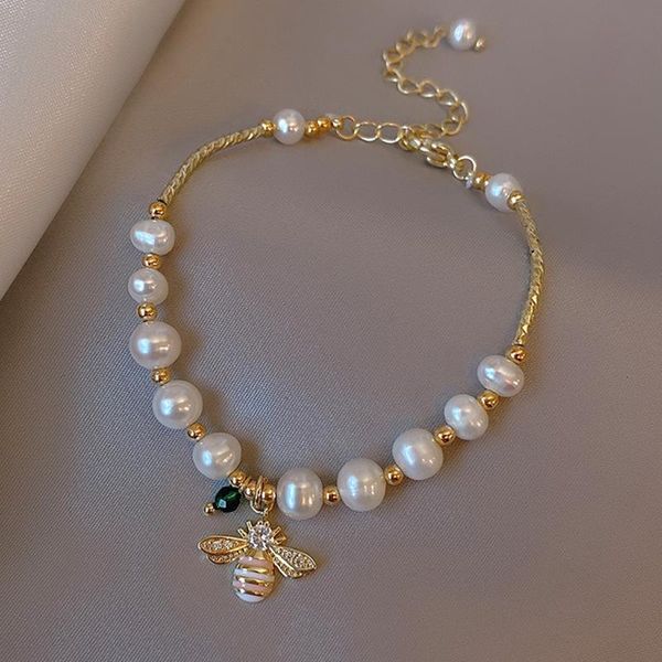 beaded, strands freshwater pearl bracelet diamond bee drip bracelets korean fashion jewelry charm for women, Black
beaded, strands freshwater pearl bracelet diamond bee drip bracelets korean fashion jewelry charm for women, Black