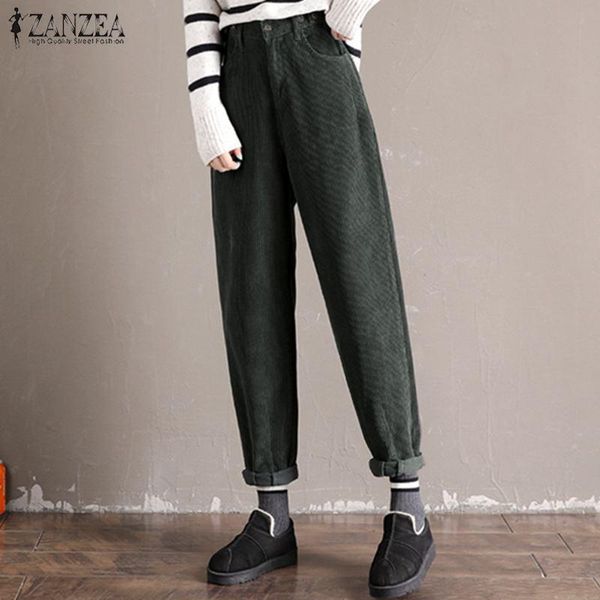women's pants & capris zanzea women casual loose turnip trousers vintage solid zipper corduroy work long harem pantalon female palazzo, Black;white
women's pants & capris zanzea women casual loose turnip trousers vintage solid zipper corduroy work long harem pantalon female palazzo, Black;white