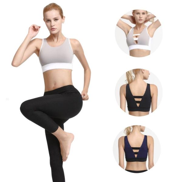 style sports bra fitness yoga crop both sides without underwire comfortable for women shockproof running vest gym clothing, White;black
style sports bra fitness yoga crop both sides without underwire comfortable for women shockproof running vest gym clothing, White;black