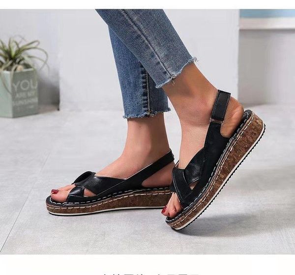 sandals women summer female shoes woman peep-toe wedge comfortable flat plus size, Black
sandals women summer female shoes woman peep-toe wedge comfortable flat plus size, Black
