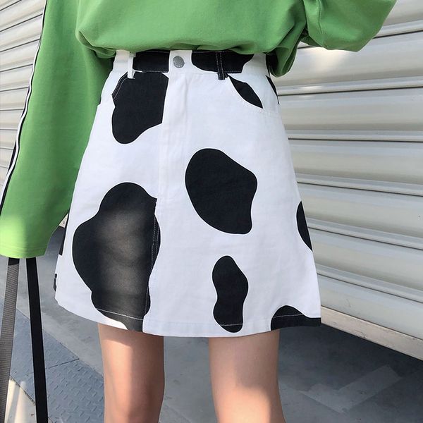 kawaii denim short skirt women korean cow printed a line mini skirts summer high waist streetwear casual jeans white wrap, Black
kawaii denim short skirt women korean cow printed a line mini skirts summer high waist streetwear casual jeans white wrap, Black