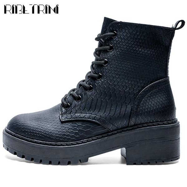 boots ribetrini brand chic high-quality shoelaces chunky heels skidproof sole work safety ankle booties women shoes footwear, Black
boots ribetrini brand chic high-quality shoelaces chunky heels skidproof sole work safety ankle booties women shoes footwear, Black