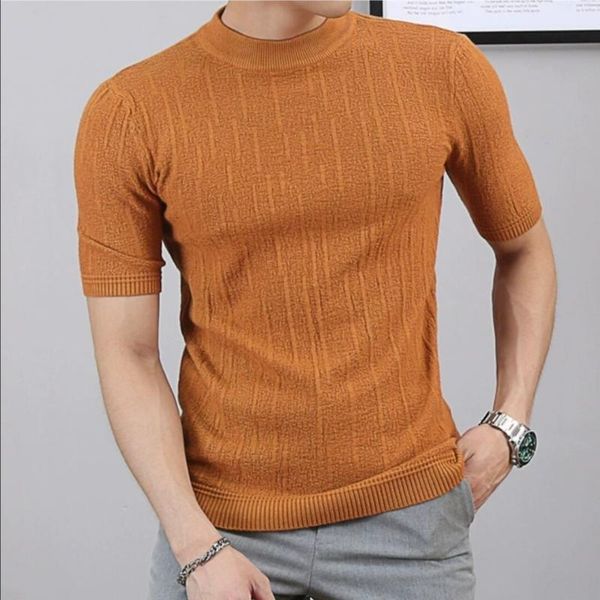 men's sweaters sweater with short sleeves half turtleneck trendy slim fit mid-collar bottoming shirt, White;black
men's sweaters sweater with short sleeves half turtleneck trendy slim fit mid-collar bottoming shirt, White;black