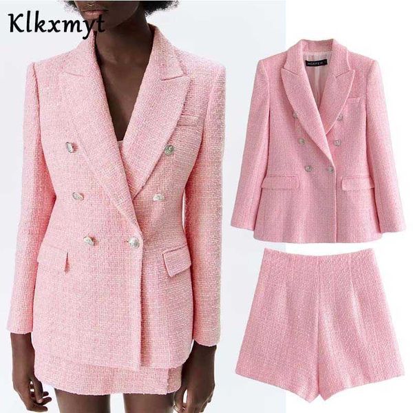klkxmyt za suit set women fashion plaid texture tweed casual blazer+shorts sets vintage double breasted woman two pieces 210527, White;black
klkxmyt za suit set women fashion plaid texture tweed casual blazer+shorts sets vintage double breasted woman two pieces 210527, White;black