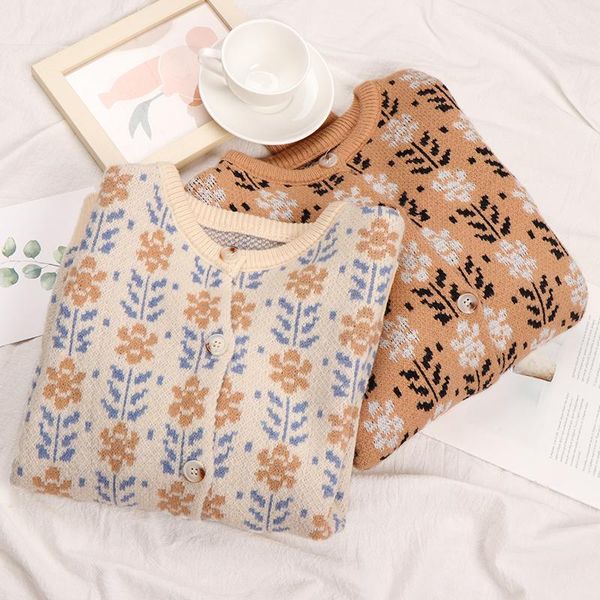 women's knits & tees women sweater knitted cardigan casual flower knit autumn female harajuku floral long sleeve outwear korean fashio, White
women's knits & tees women sweater knitted cardigan casual flower knit autumn female harajuku floral long sleeve outwear korean fashio, White