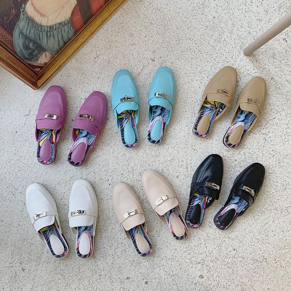 shallow shoes woman cover toe woman's slippers loafers rivet low female mule flat soft mules casual rubber slides, Black
shallow shoes woman cover toe woman's slippers loafers rivet low female mule flat soft mules casual rubber slides, Black