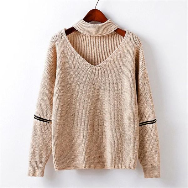 women's sweaters clearance autumn and winter loose solid color sweater v-neck zipper sleeve women, White;black
women's sweaters clearance autumn and winter loose solid color sweater v-neck zipper sleeve women, White;black