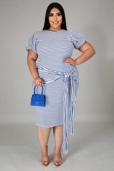 factorygiec round neck stripe short sleeve pp005 bandage women's casual dress, White;black
factorygiec round neck stripe short sleeve pp005 bandage women's casual dress, White;black