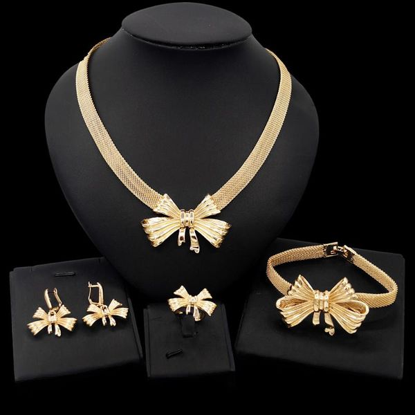 earrings & necklace yulaili dubai gold bowknot bracelet ring fashion nigeria wedding african jewelry sets wholesale, Silver
earrings & necklace yulaili dubai gold bowknot bracelet ring fashion nigeria wedding african jewelry sets wholesale, Silver